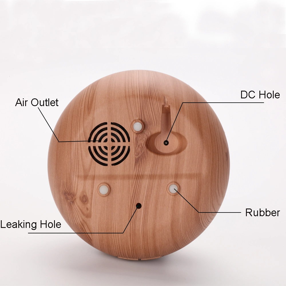 Wholesale Amazon Hot Selling 5V/24V Folwer portable Wooden Cool Mist Aroma Diffuer Mist Maker with 7 Color Lamp LED Light